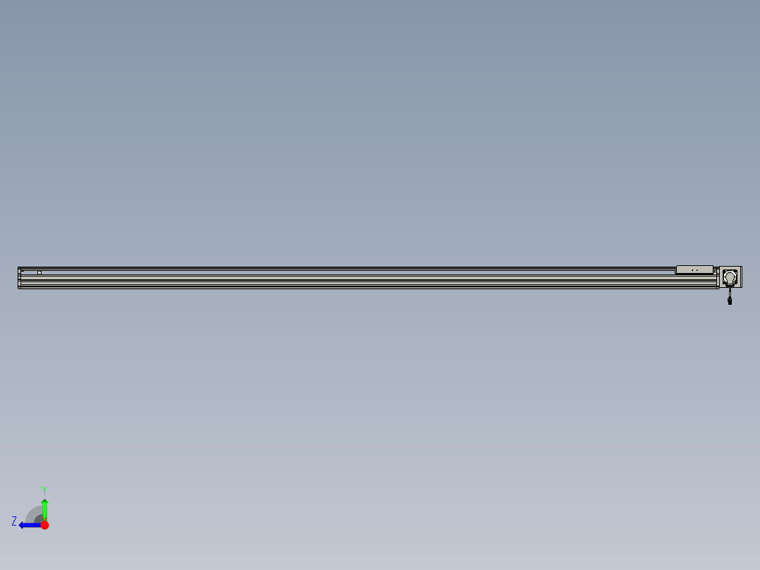 东锦同步带传动-直线滑台模组DH170B-L150-S2650-BL-P400W-C3右视图