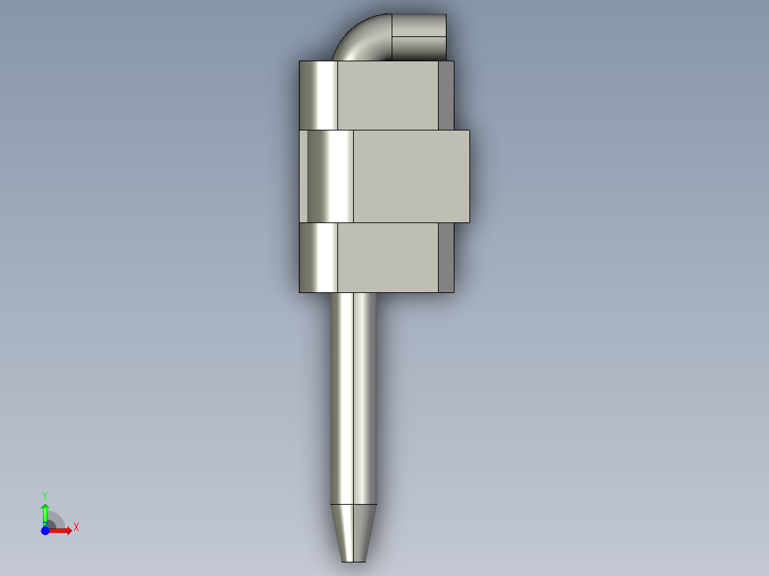 梢型鉸鏈(A)PLH-3D多系列多零件图纸模型前视图
