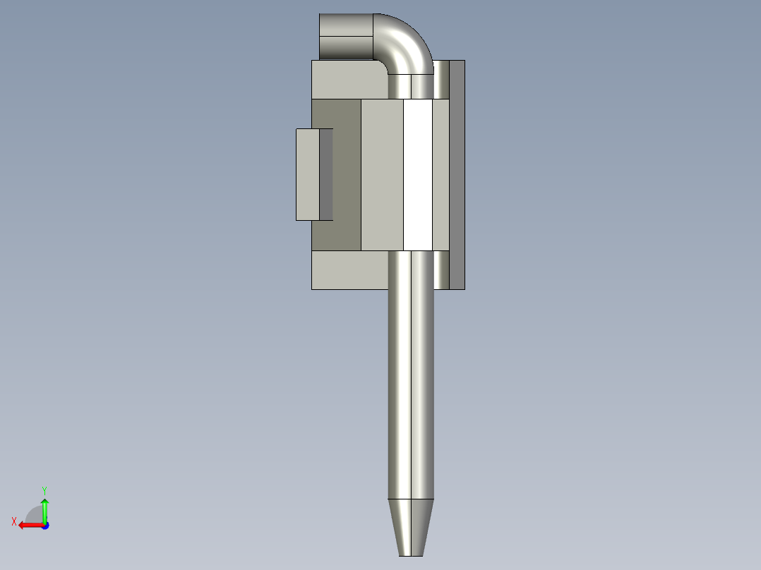 梢型鉸鏈(A)PLH-3D多系列多零件图纸模型后视图