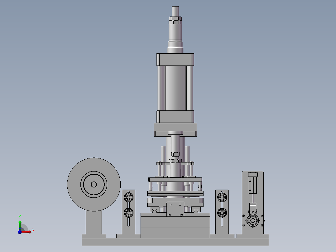 真空吸盘自动贴膜机前视图