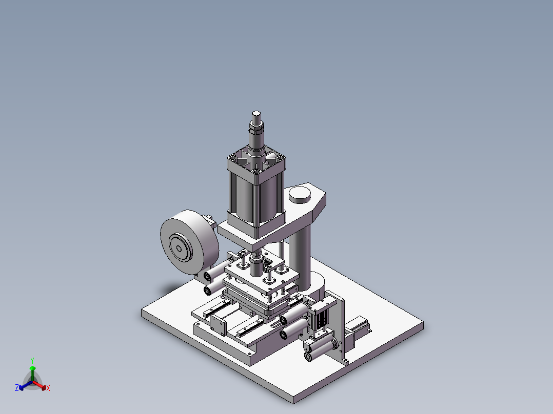 真空吸盘自动贴膜机正等轴测图