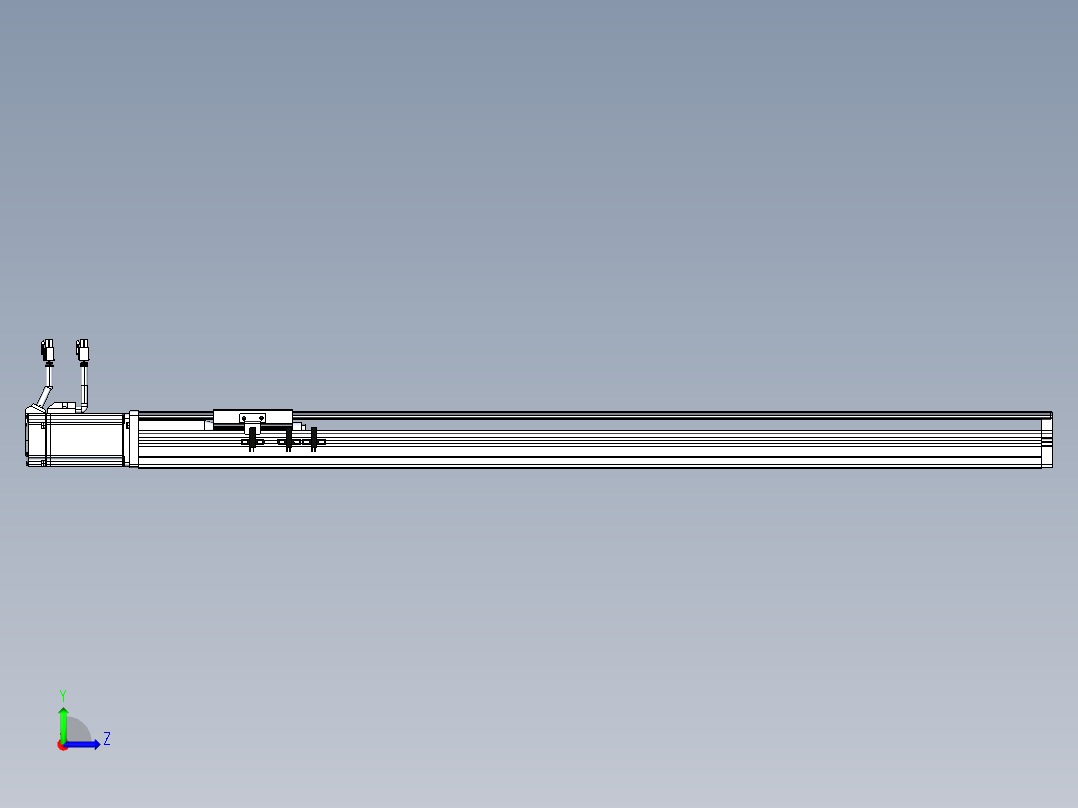 东锦丝杆传动-直线滑台模组DH102-C-L10-S800-BC-P400W-C3左视图
