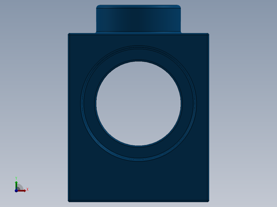 乐高机械组积木（横梁）-4119014 - 6541 Blue Technic Brick 1 x 1 with Hole前视图