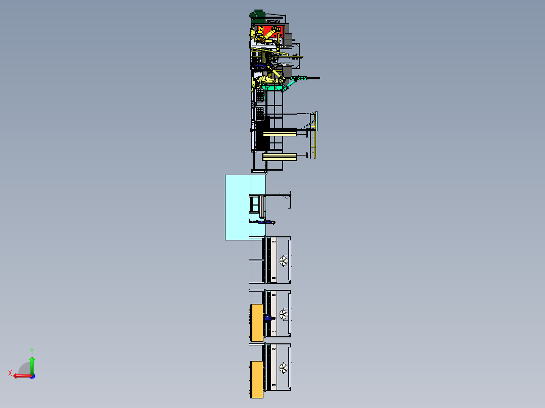门板壁板多功能生产线后视图