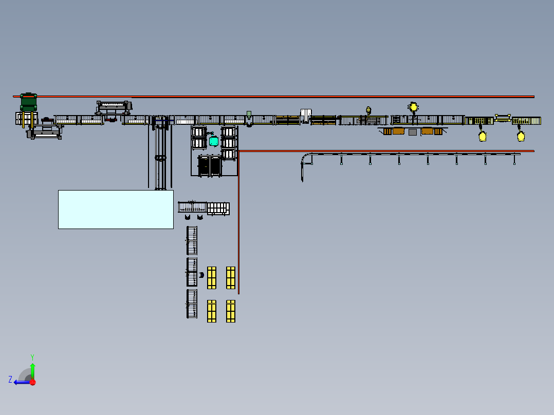 门板壁板多功能生产线右视图