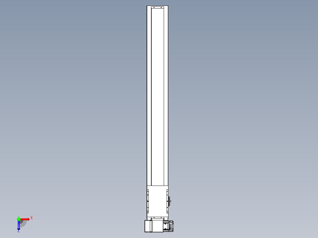 同步带全封闭直线模组TPA-HCB-120D-90-L950-LP-C-P40-N3俯视图