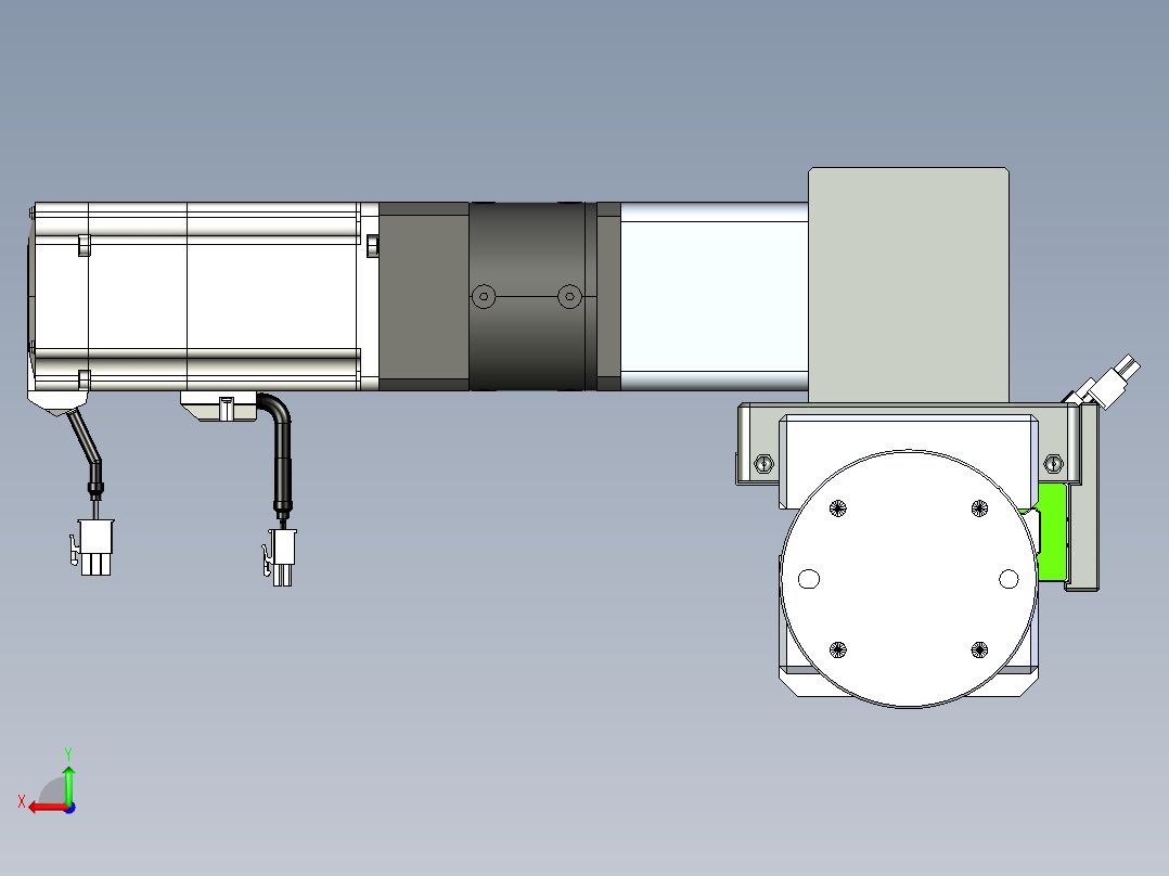 威洛博直线电机模组EB8ZR-L200-S420-LZP75B5K-ZP755K-MS3后视图