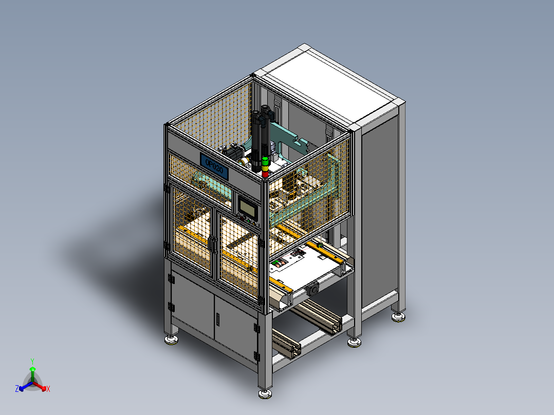 双轴拧紧机正等轴测图