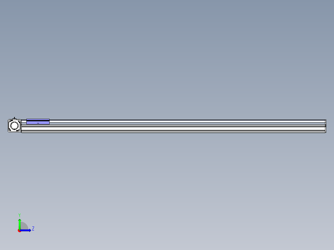 同步带滑台-半封闭B17-L100-S1850-L-P75-D3-N3左视图