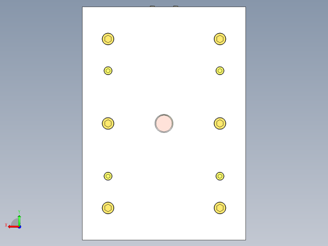 插线板上盖注塑模具设计(CAD+UG)后视图