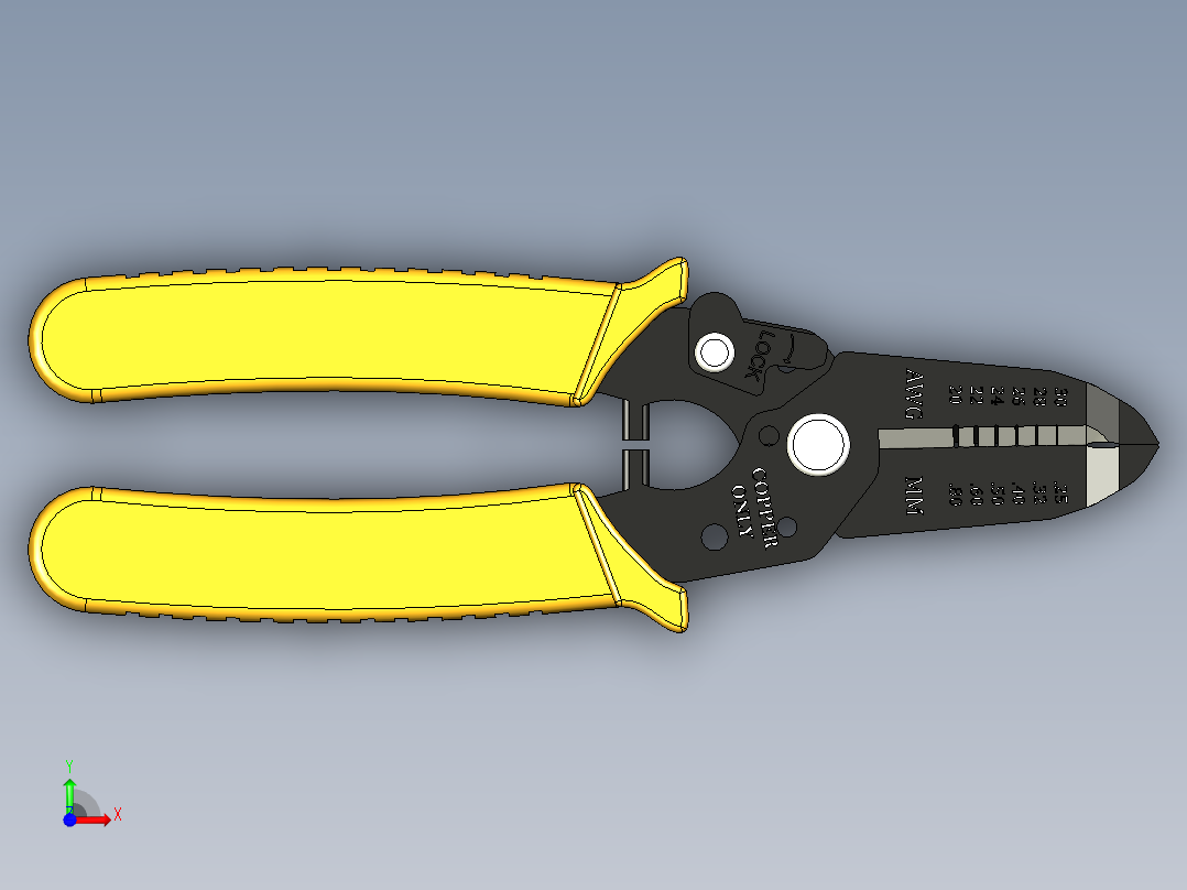 剥线钳和切割器前视图