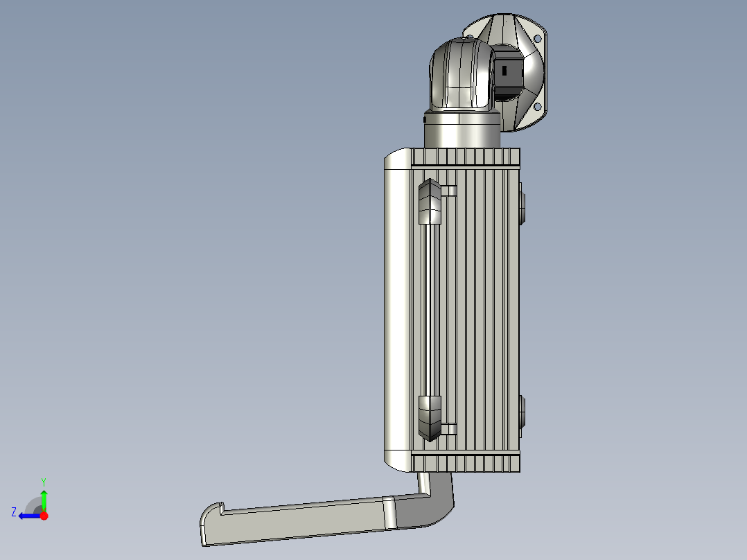 悬臂控制操控箱键盘支架-C1-固定底座-90度箱体连接器-500右视图