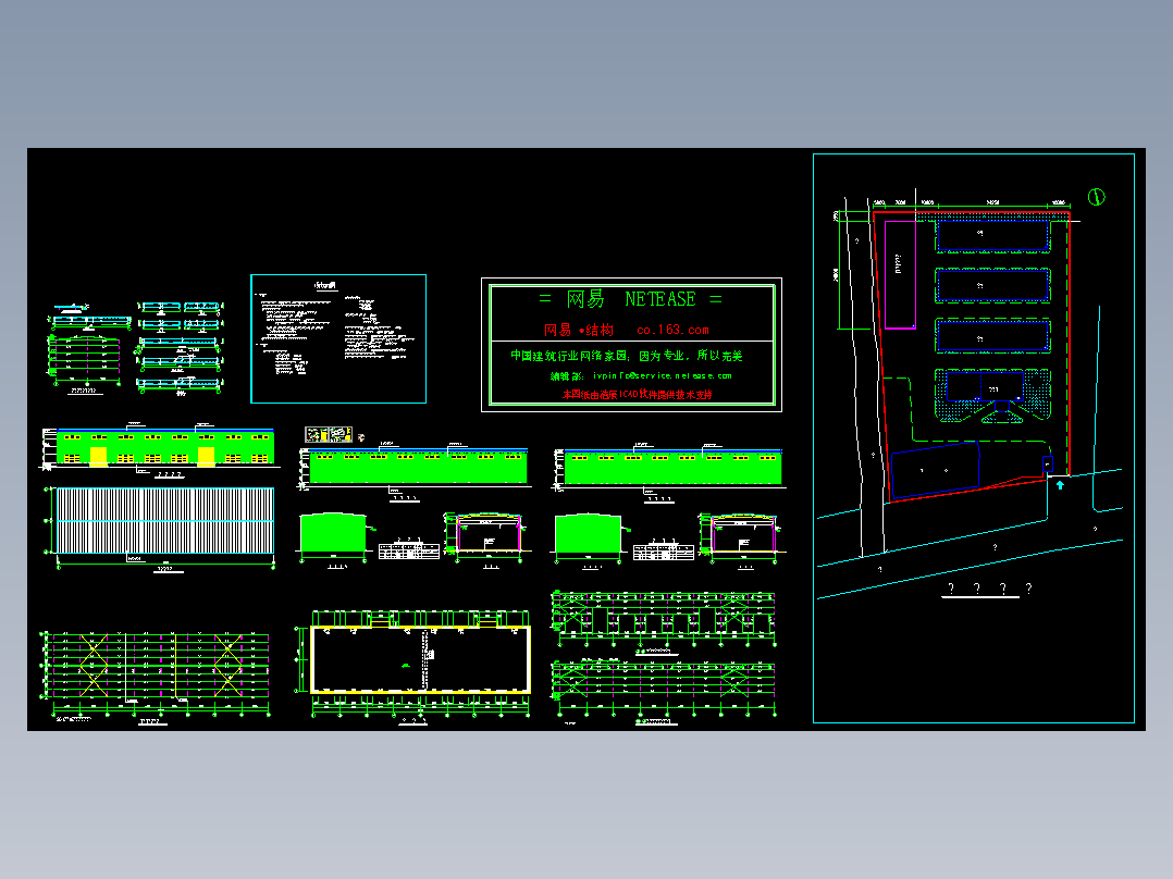 某地单层轻钢结构厂房建筑设计施工图