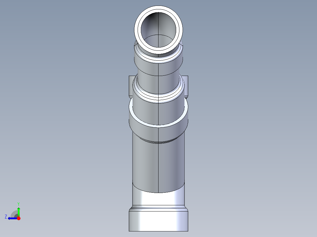 船舶管路系统S12_SeaDrainPLUS_DoubleComboReducingWye-SxSxSxS_37E268230_2x1-1-2in Sea Drain Plus - Double Combo Reducing Wye - SxSxSxS右视图
