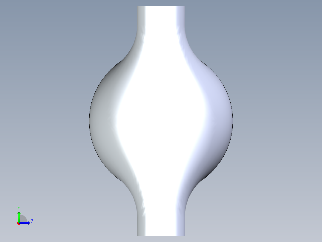 平行四通管左视图