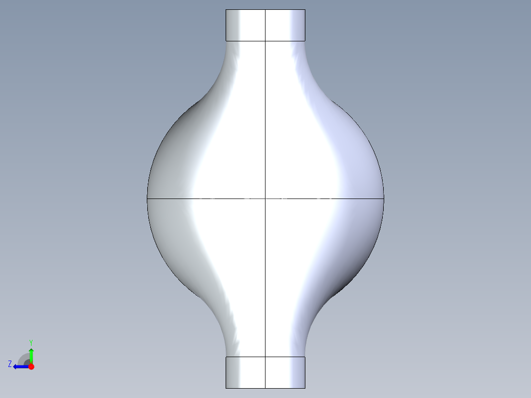 平行四通管右视图