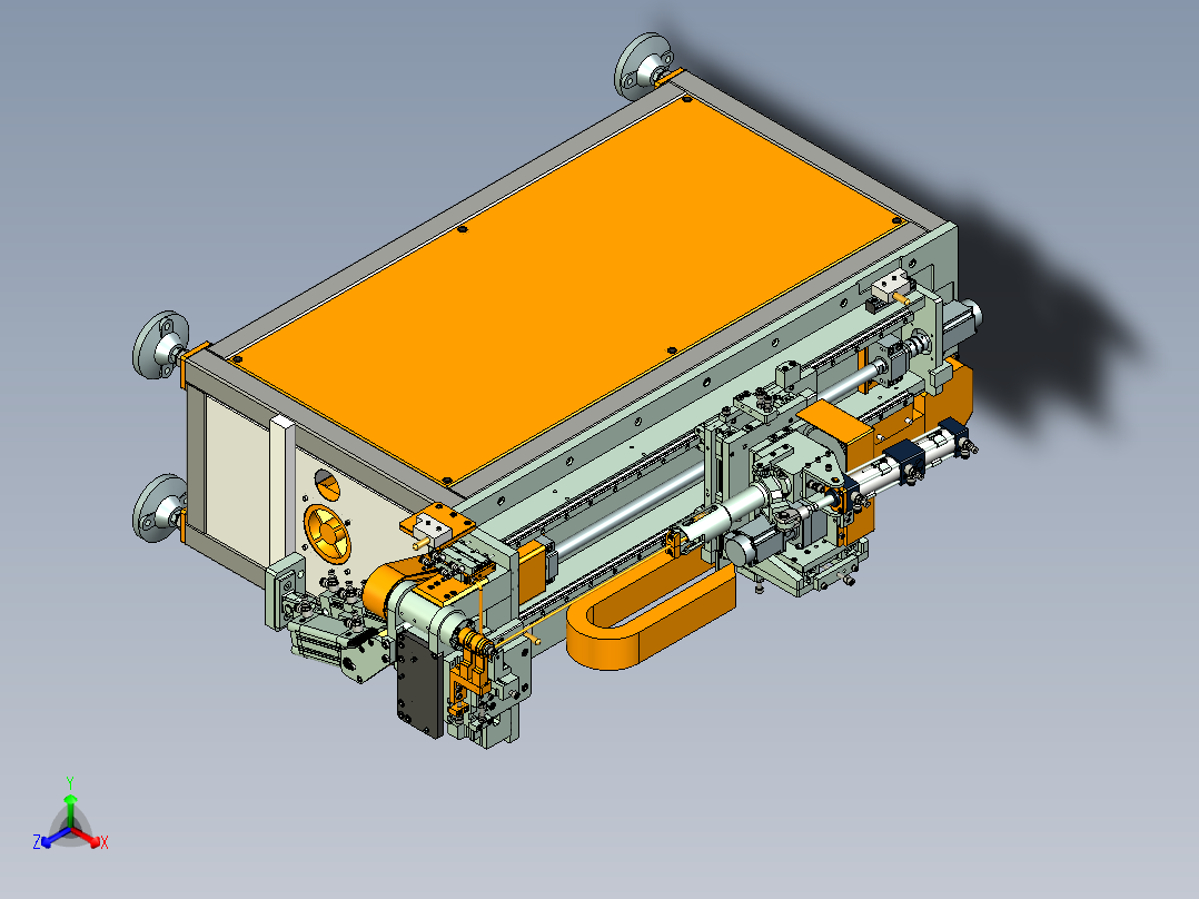 棒料折弯机step正等轴测图