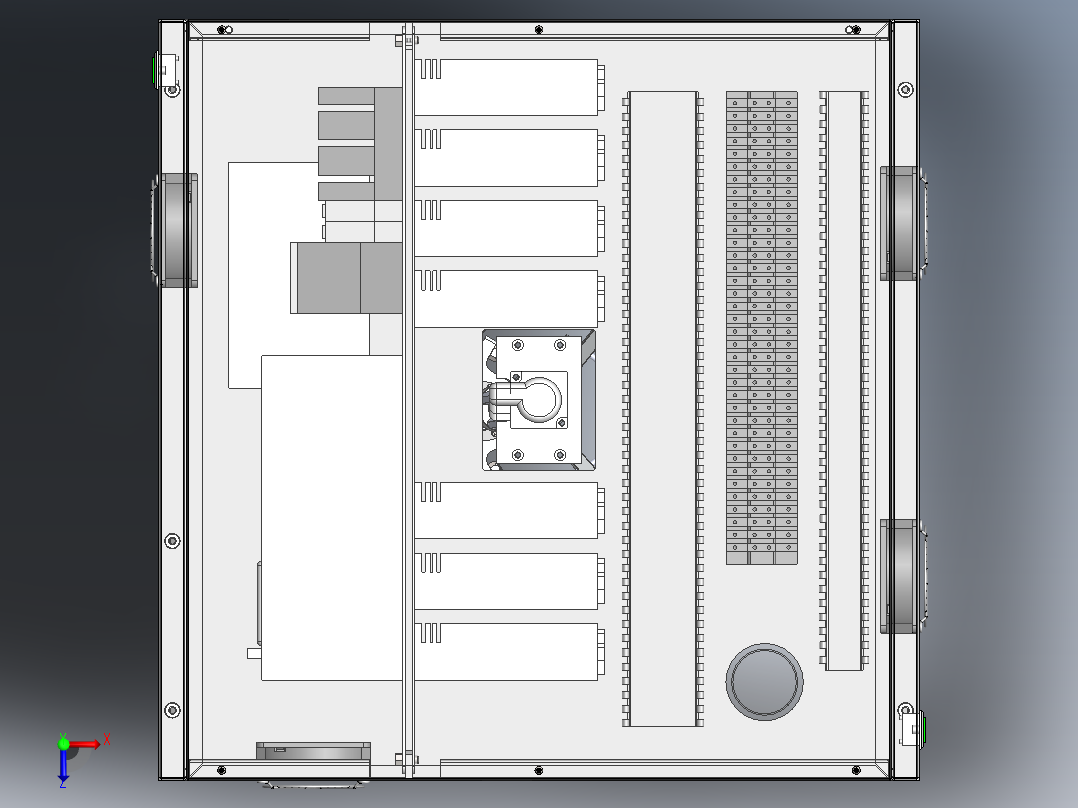 小型蜘蛛手（sw18可编辑+工程图+bom+电气）俯视图