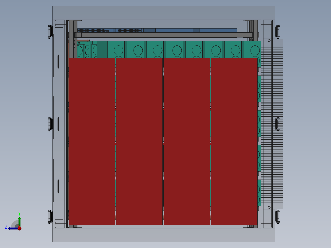 比特币矿机（sw21可编辑+工程图）右视图