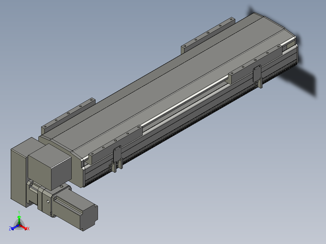 直线模组LHB21-L40-S600-LD设计图纸正等轴测图