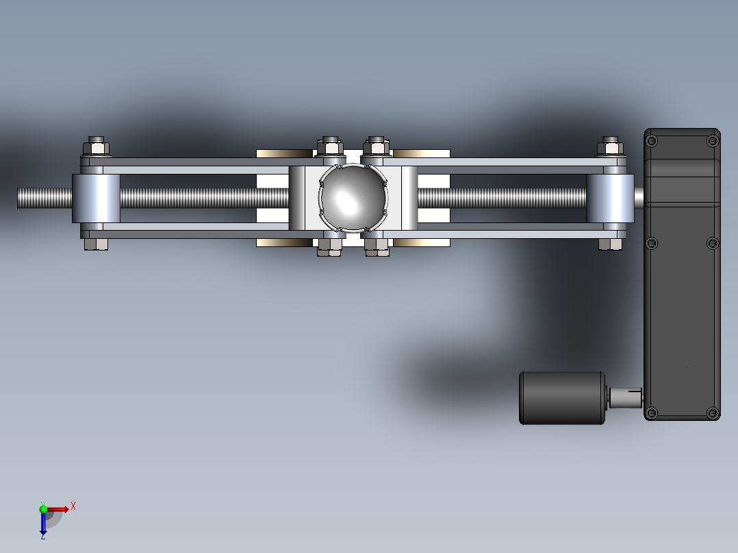 电动式螺旋千斤顶的设计（电动剪式千斤顶）（含三维图SW及CAD图纸）俯视图