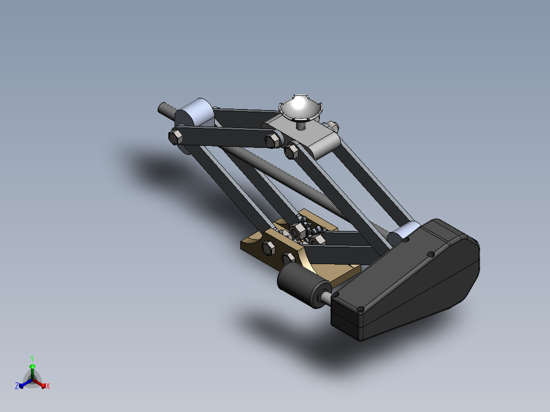 电动式螺旋千斤顶的设计（电动剪式千斤顶）（含三维图SW及CAD图纸）正等轴测图