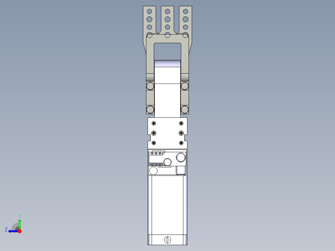 德克斯TUNKERS气缸数模V2_40 BR2 T12 A10_A11_A12右视图