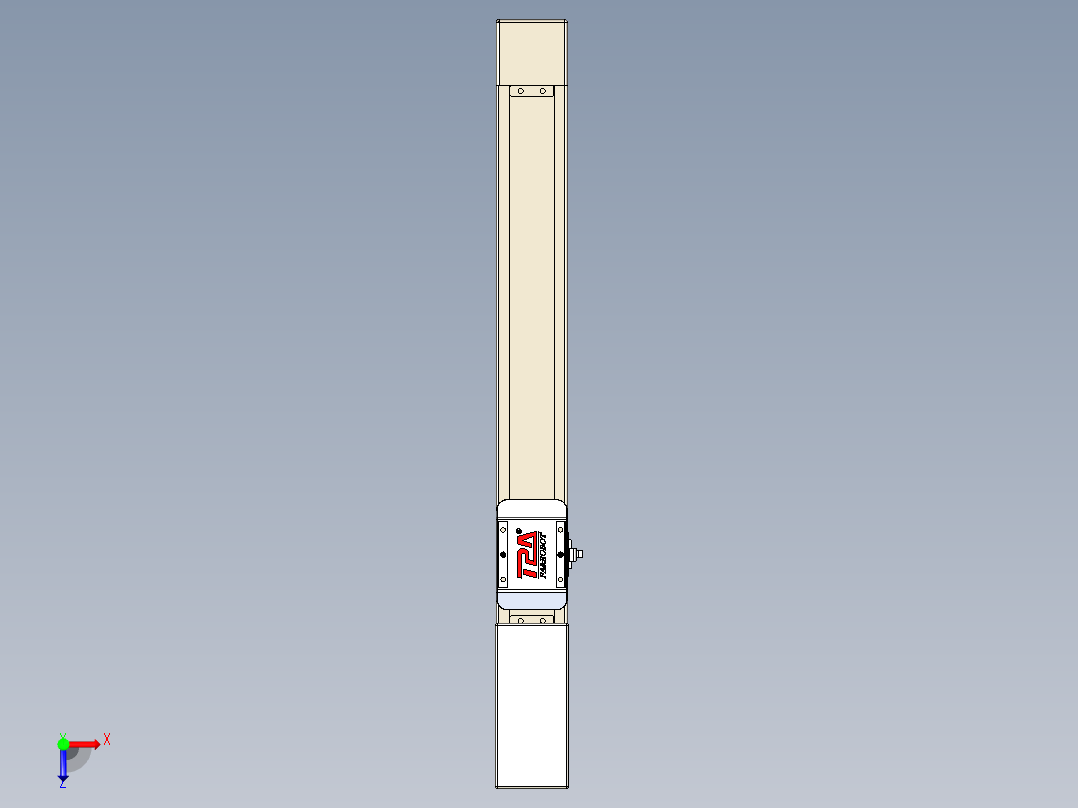 同步带全封闭直线模组TPA-HCB-65S-90-L350-M-C-P10-N3俯视图