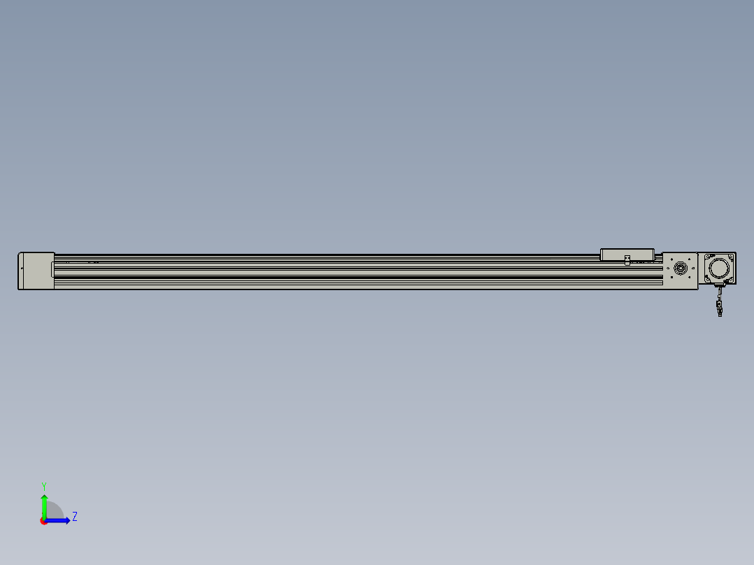 威洛博直线电机模组EB8-L100-S1500-BL-P75-MS3左视图