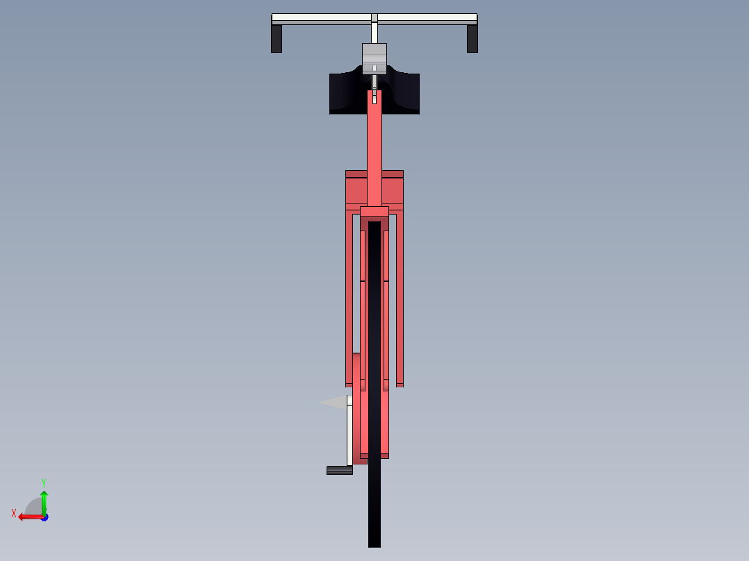5---女士自行车STEP三维图纸模型设计图纸后视图