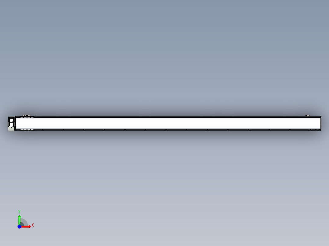 同步带滑台-半封闭B13H-L45-S2700-LU-P40-D3前视图