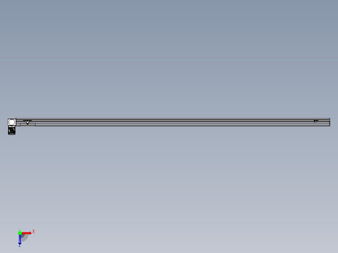 同步带滑台-半封闭B13H-L45-S2700-LU-P40-D3俯视图