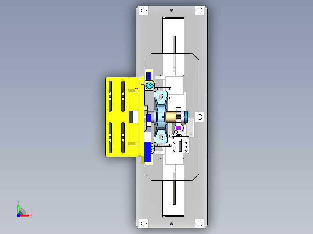 主机架焊接变位机前视图