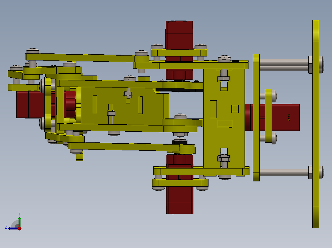 四自由度机器人右视图