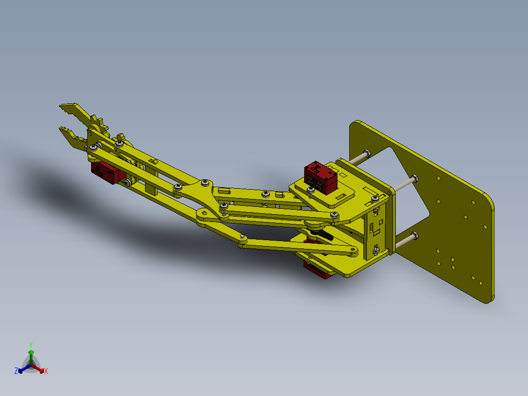 四自由度机器人正等轴测图