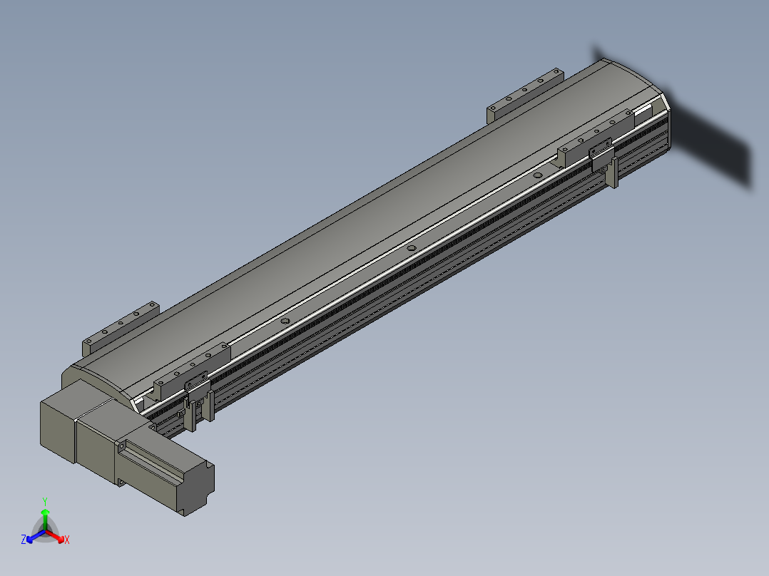 直线模组WG-LHB12-S600-L(B)设计图纸正等轴测图