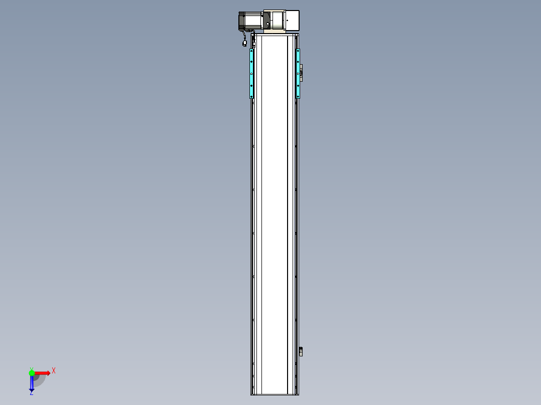 同步带滑台-半封闭B22H-L100-C-S1250-RU-P75-D3-N5俯视图