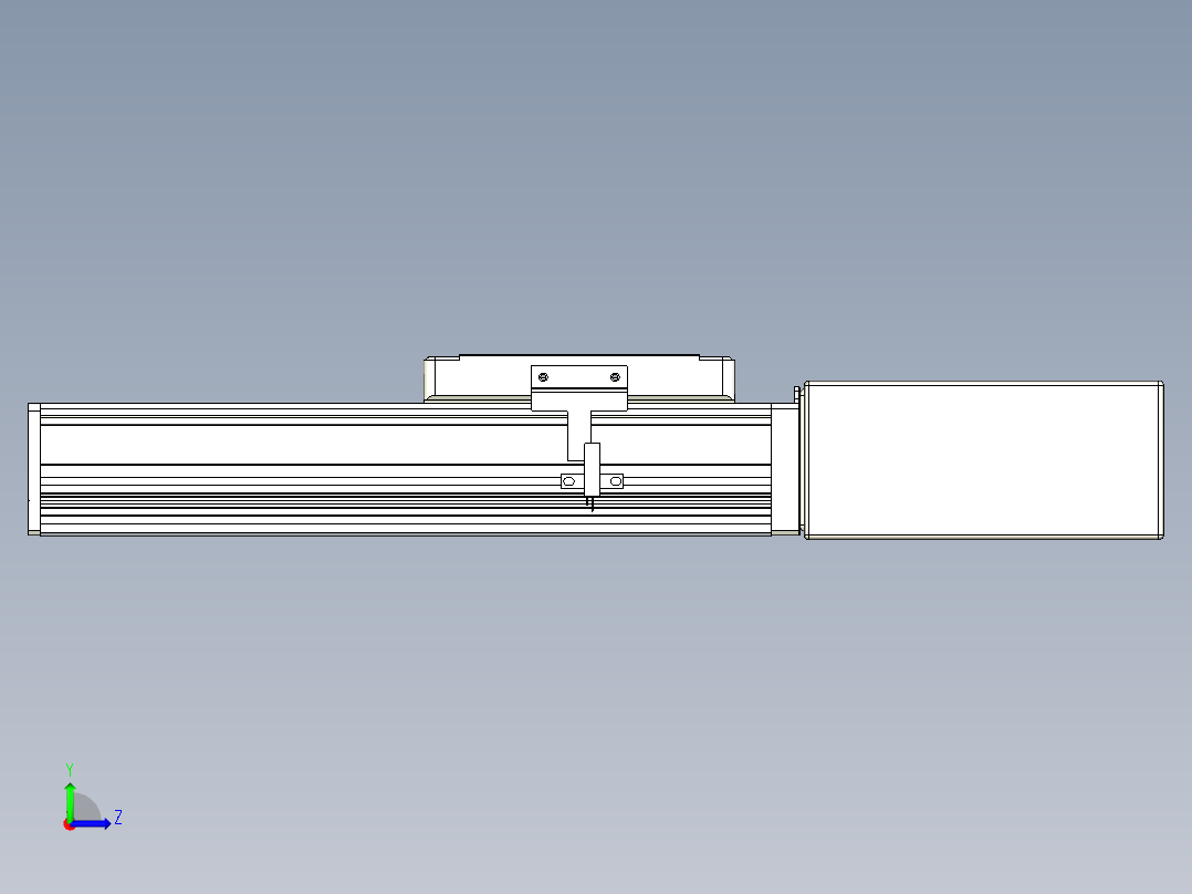 同步带全封闭直线模组TPA-HCB-105D-90-L100-ML-Y-P20-N3左视图