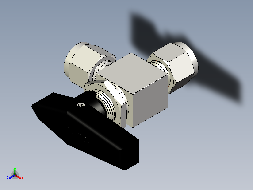 不锈钢单件40G系列角阀，0.35 Cv，1-4英寸。世伟洛克卡套管接头