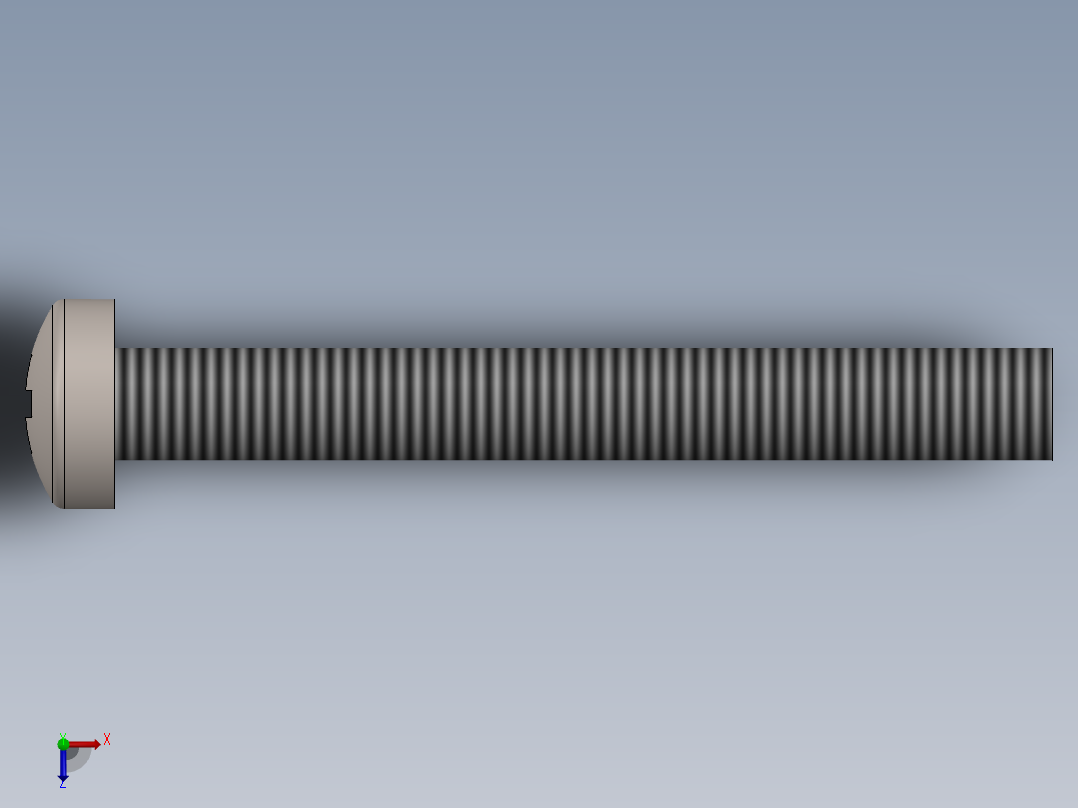 螺丝 M3 十字盘头-M3 x 25 Screw head.SLDPRT俯视图