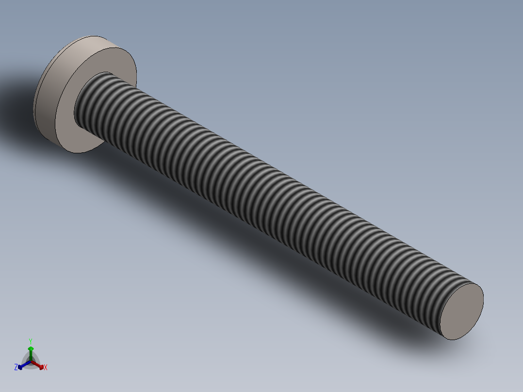 螺丝 M3 十字盘头-M3 x 25 Screw head.SLDPRT正等轴测图