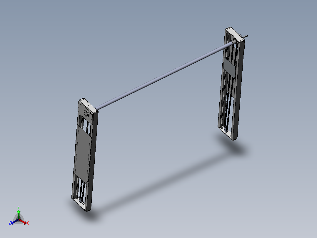 电镀行车模型正等轴测图