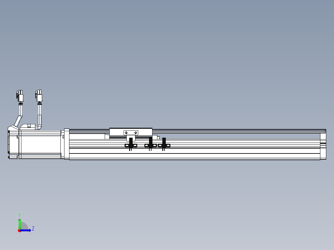 东锦丝杆传动-直线滑台模组DH102-C-L10-S300-BC-P400W-C3左视图