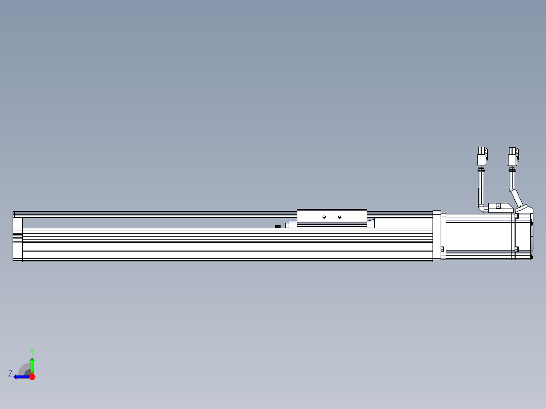 东锦丝杆传动-直线滑台模组DH102-C-L10-S300-BC-P400W-C3右视图