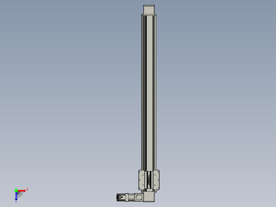 威洛博直线电机模组EB16-L208-S1650-R-ZP75-MS3-5K俯视图