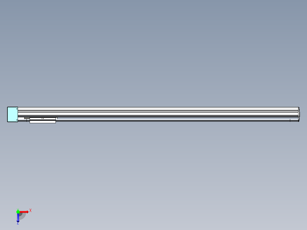VF丝杆传动-一般环境VF14-Lxx-C-S1250-BL-ZP40-C3俯视图
