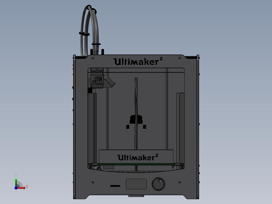 Ultimaker2 3D打印机全套细节图纸前视图