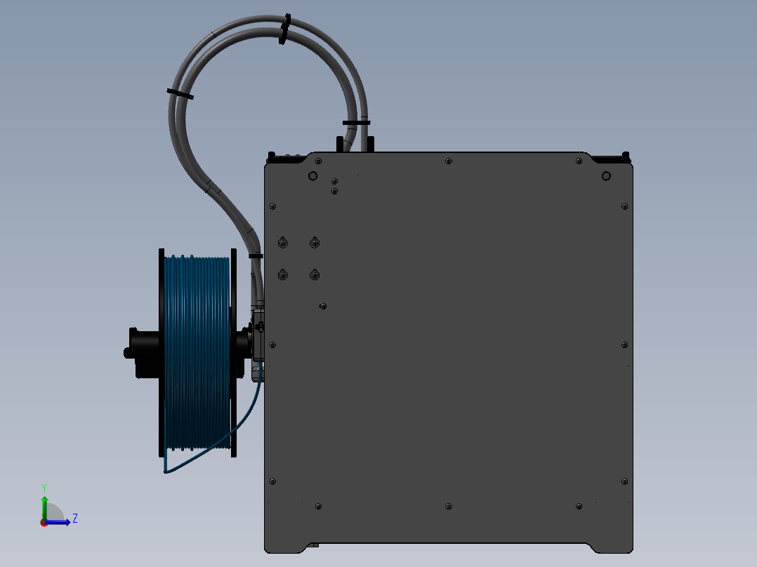 Ultimaker2 3D打印机全套细节图纸左视图