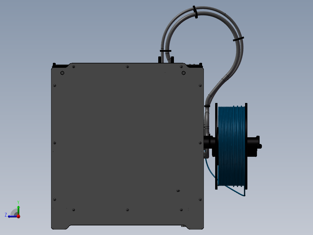 Ultimaker2 3D打印机全套细节图纸右视图