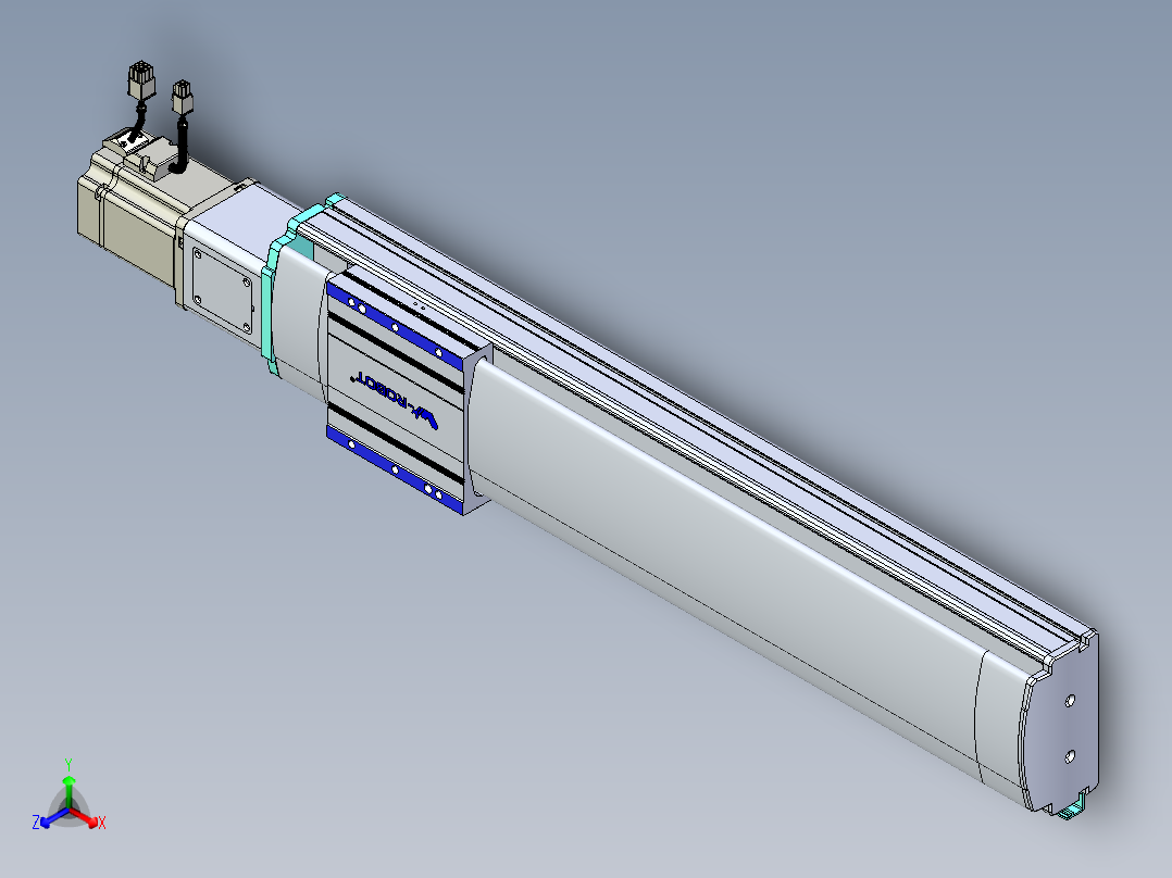 VF丝杆传动-一般环境VF14-Lxx-C-S500-BC-ZP75-C3正等轴测图